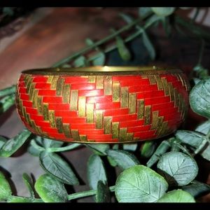 Vintage brass bangle bracelet